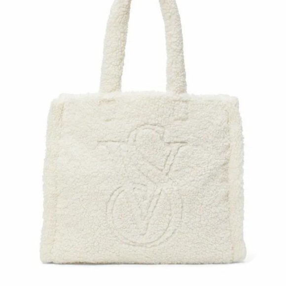 Victoria's Secret Sherpa Tote  white - Picture 1 of 7